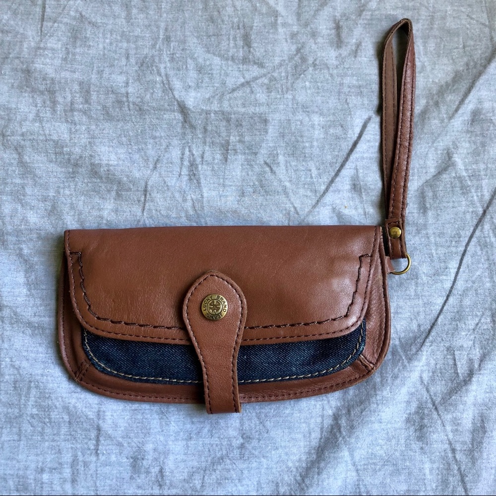 Lucky Brand Brown Leather Wallet/Wristlet
